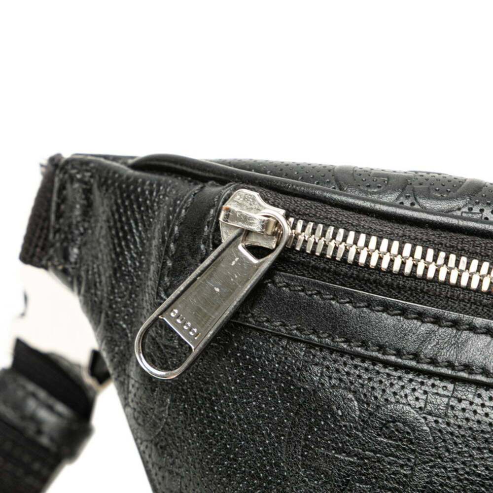 GUCCI Authentic Black Leather Fanny Pack - Picture 6 of 10